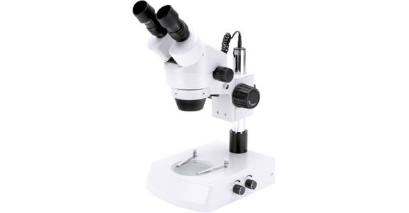 Stereo zoom microscope SZM1 incident/transm. light binocular tube magn. 7-45x