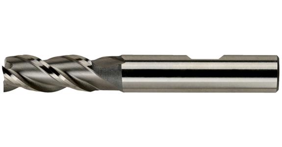 End mill cyl. DIN 844 B type W short 3 cutting edges centre-cutting HSS-E 14 mm