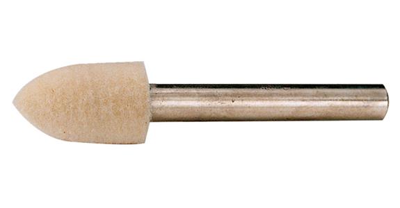 Ogival felt polishing point shank diameter 6 mm diameter x length 12x20 mm