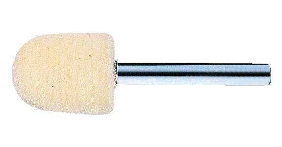 Felt polishing point rounded roller shank dia. 3mm head dia. x length 8x12mm