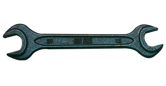 Double open-end wrench 15° DIN 895 special steel AF 13x17 mm