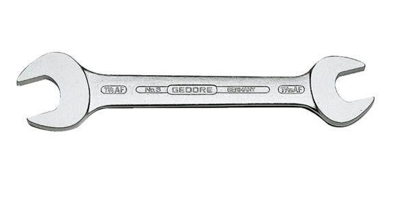 Double open-end wrench 15° DIN 3110 CV steel 15/16x1 inch