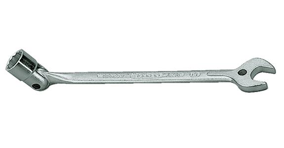 Open-end socket wrench V-31CrV3 steel AF 12 mm, with UD profile