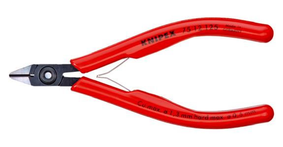 Szczypce do cięcia boczne do elektroniki KNIPEX, 125 mm, z małą fazą