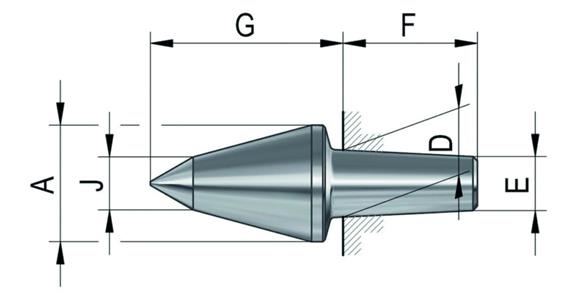 Wkładka RÖHM do przedłużacza z kątem wierzchołkowym 60° do MK 3