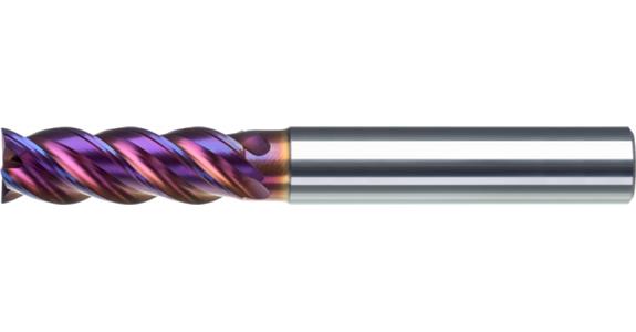 ATORN HPC end mill, long, KR dia. 4x16x21x62 mm T=4 HA r=0.1 RockTec PRO