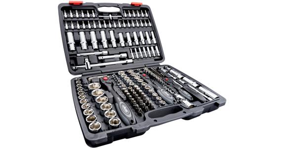 Socket set 1/4 inch, 5/16 inch, 3/8 inch, 1/2 inch, 172 pcs